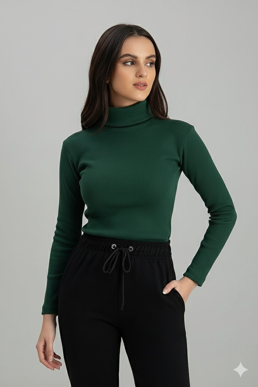 Pack of two ribbed turtlenecks