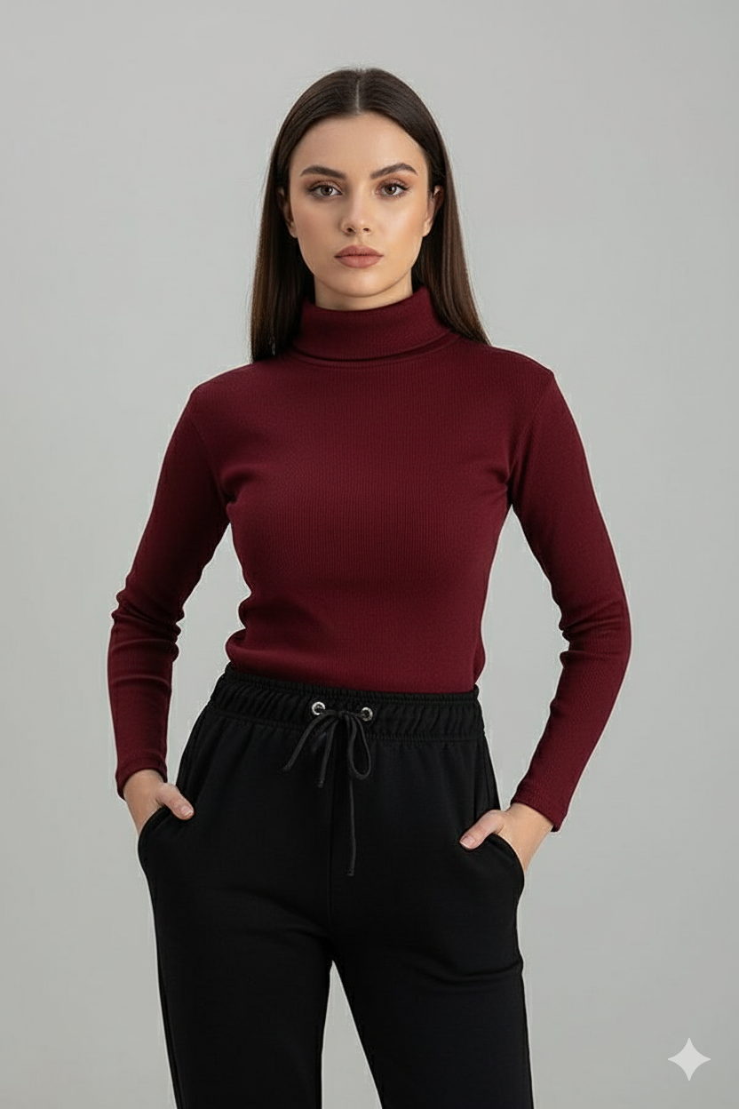 Pack of two ribbed turtlenecks