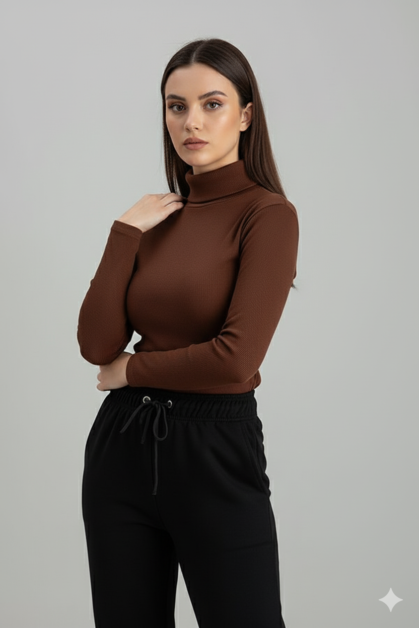Pack of two ribbed turtlenecks