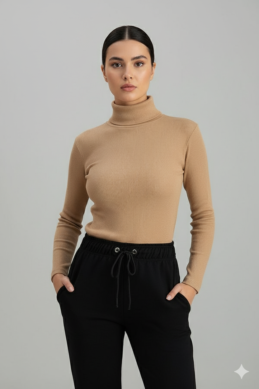Pack of two ribbed turtlenecks