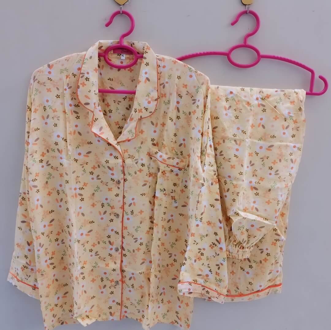 Lime Pyjamas With Free Scurnchie.