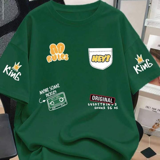 Bottle Green ( hey kng ) oversize drop shoulder t-shirts