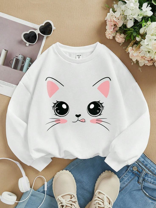White (cat) Sweatshirt