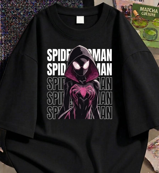 Black (spiderwomen) oversize drop shoulder t-shirt