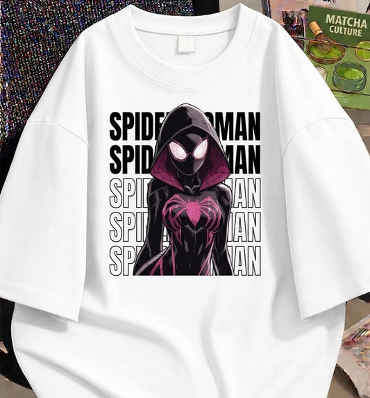 White (spiderwomen) oversize drop shoulder t-shirt