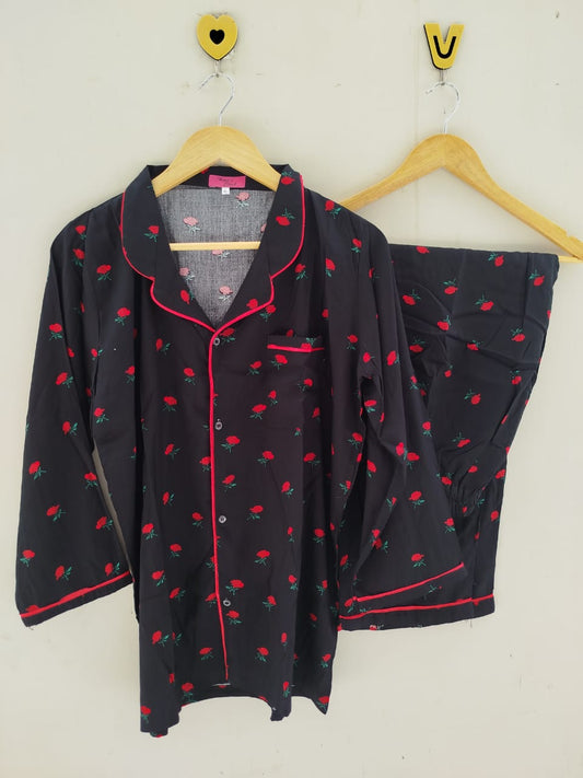 Tiny rose Pyjamas With Free Scurnchi.
