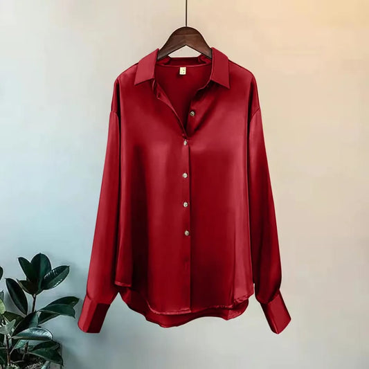 Maroon Silk Shirt