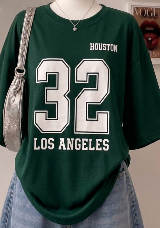 Bottle Green (32) oversize drop shoulder t-shirt