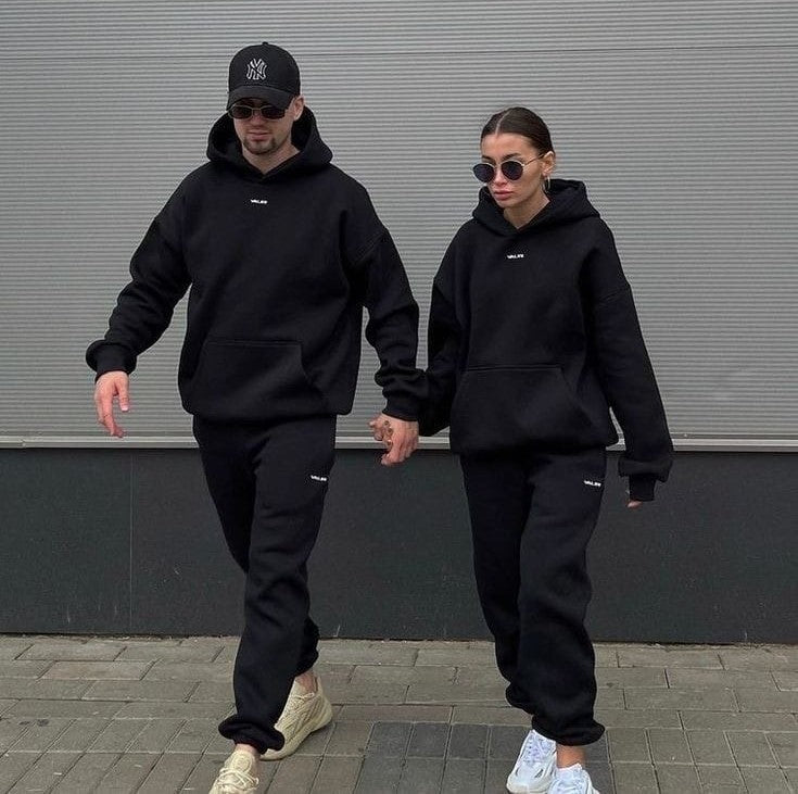 Hoodie Track Suit Black