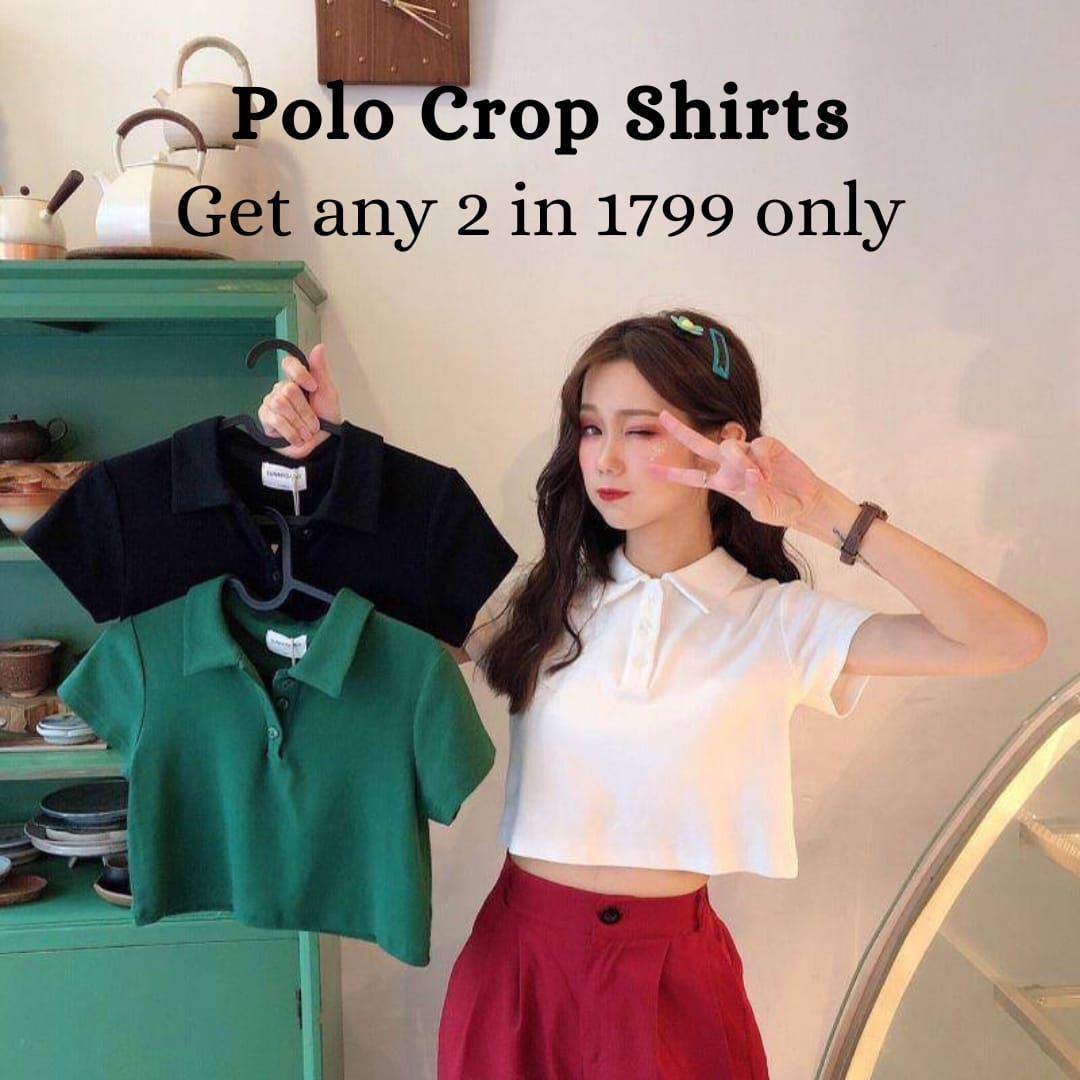 Stylish Polo Crop Shirt Buy 1 Get 1 Free