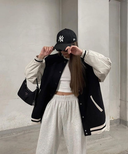 Black Baseball Varsity Jacket