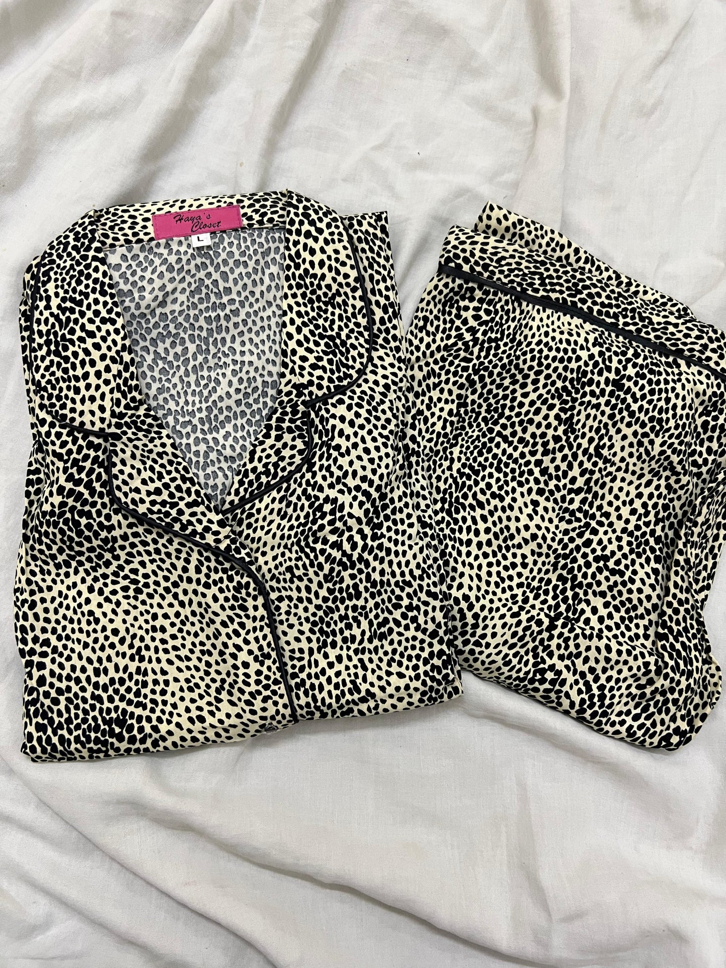 Cobra print summer linen pj suit