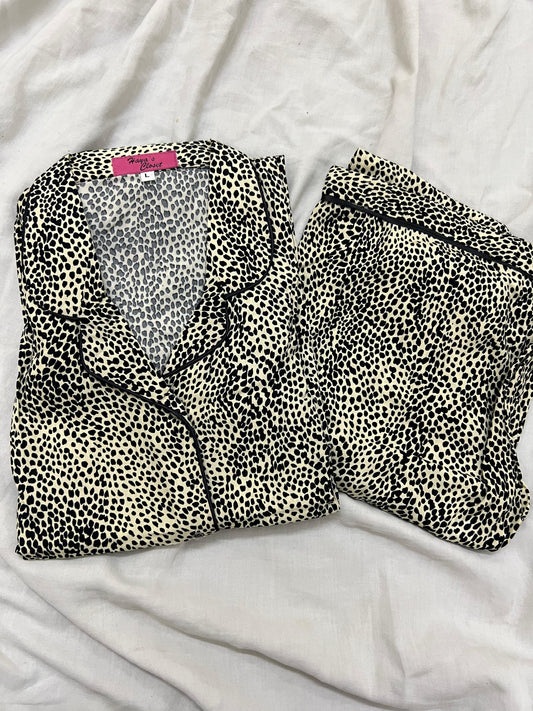 Cobra print summer linen pj suit