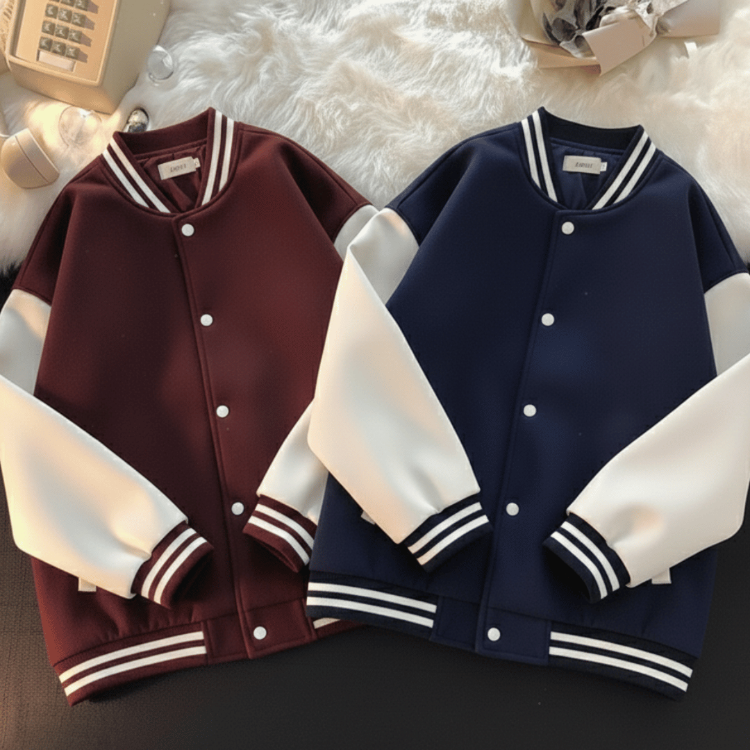 🔥MEGA SALE🔥Pack of 2: NavyBlue-Maroon Baseball Varsity Jacket