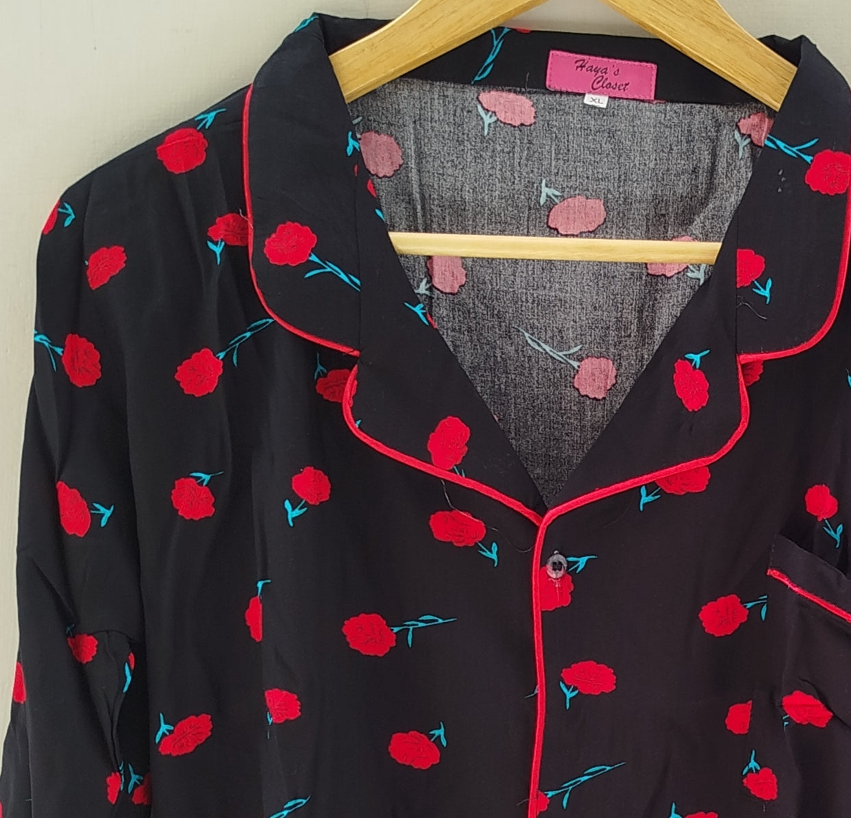 Big rose Pyjamas With Free Scurnchi.