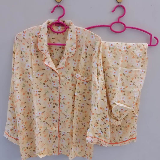 Lime Pyjamas With Free Scurnchie.